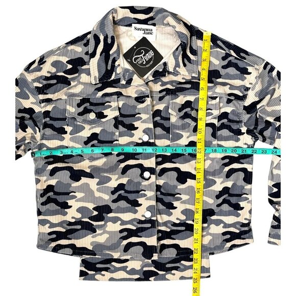 Savanna Jane Camo Utility Jacket - Black, Tan, Cream - Picture 9 of 10